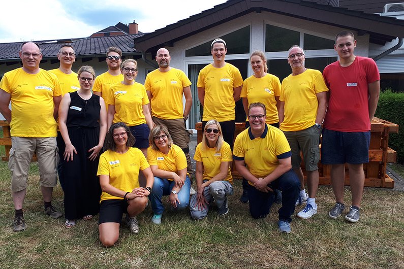 Das Team der Deutschen Post mit Frau Granderath